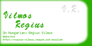 vilmos regius business card